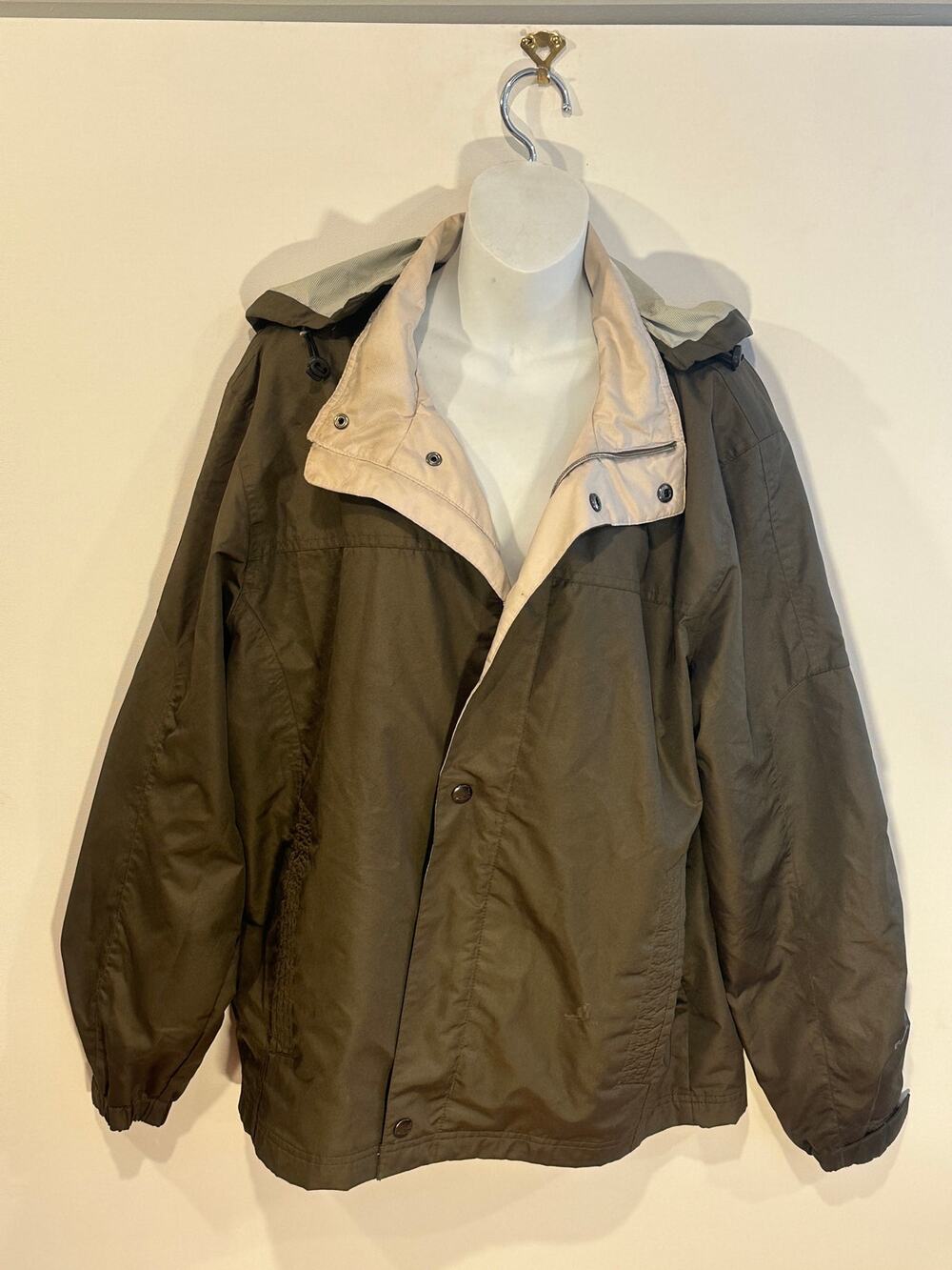 Vintage FOG London Fog Olive Green Hooded Windbreaker Rain Jacket Gorpcore M